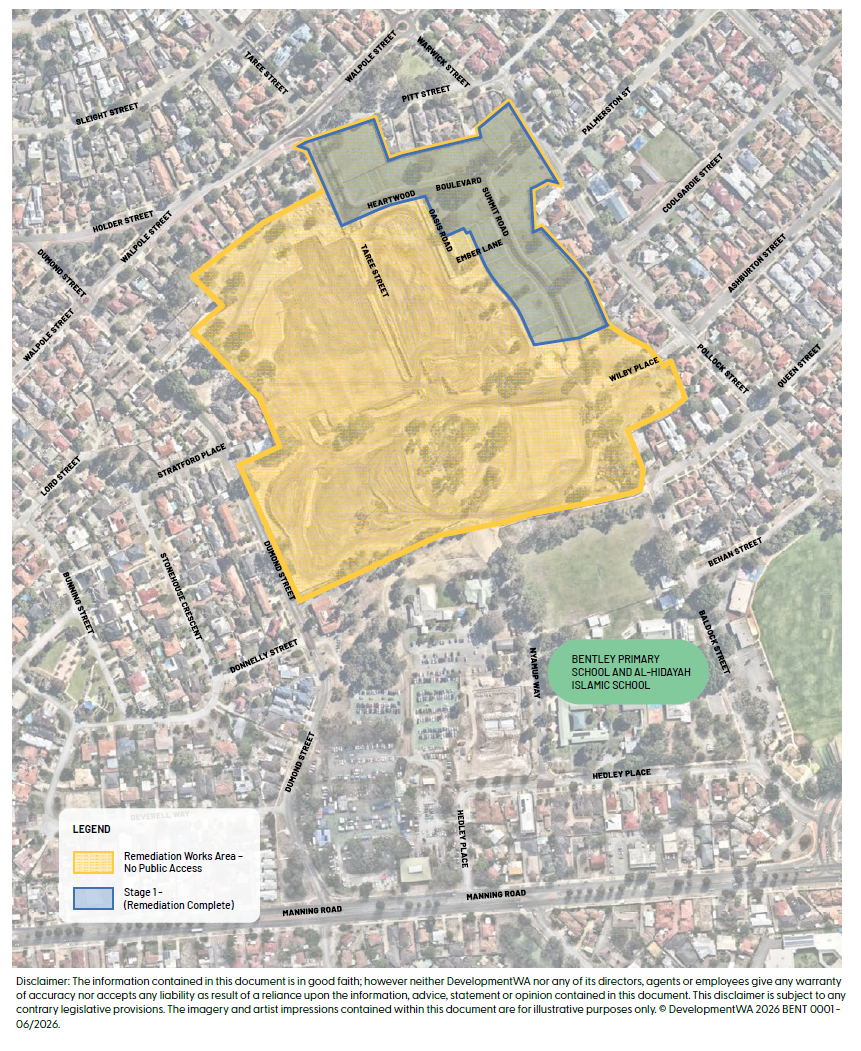 Stage 1 and remediation area