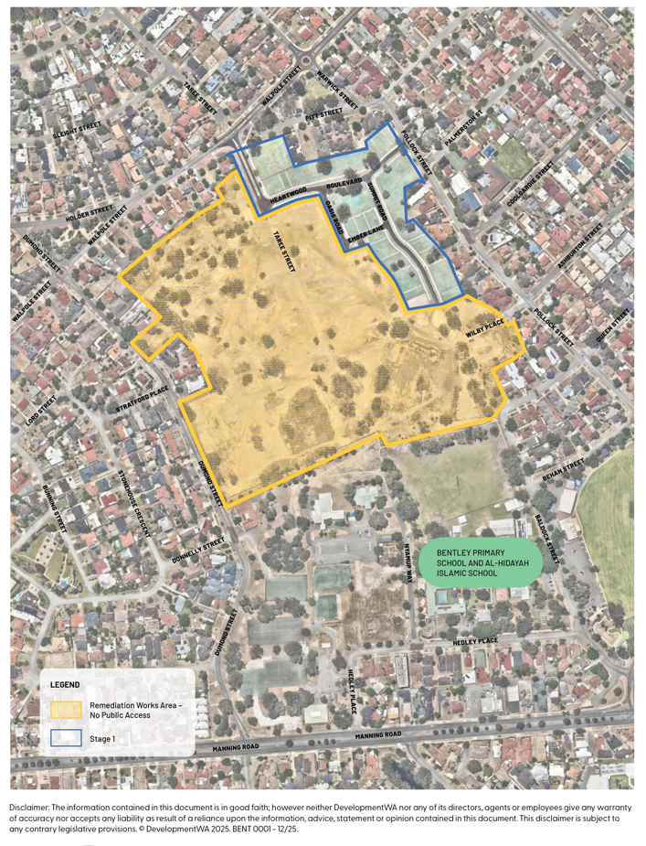 Stage 1 and remediation area