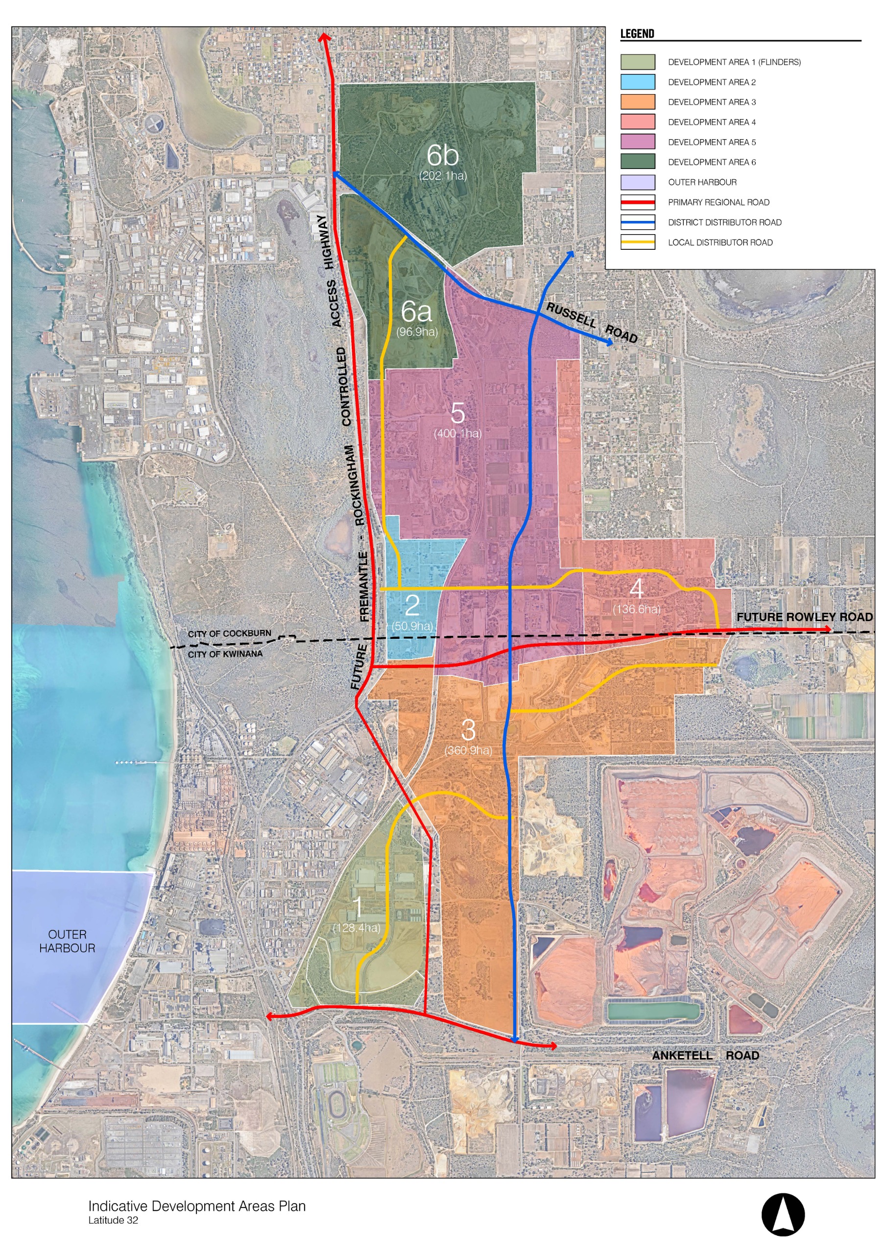​Map of Latitude 32 development areas